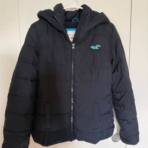 Hollister Women's Black Puffer Jacket